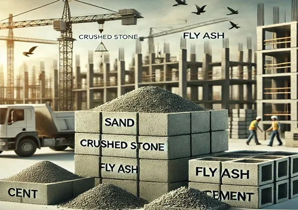 От какви материали са направени бетонните тухли?